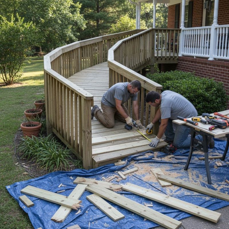 Handicap Ramp Installation detail